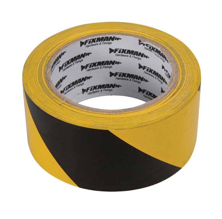 BLACK & YELLOW HAZARD TAPE