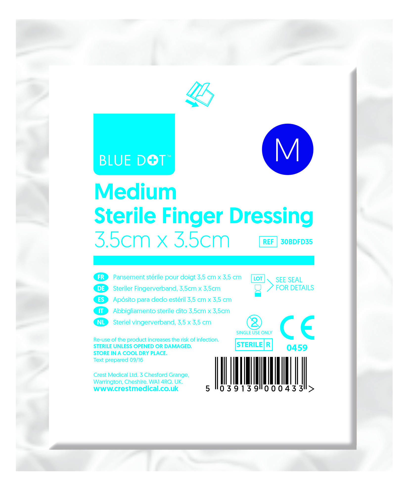 FINGER DRESSING 3.5 x 3.5